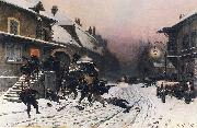 Neuville, Alphonse de The Attack at Dawn oil